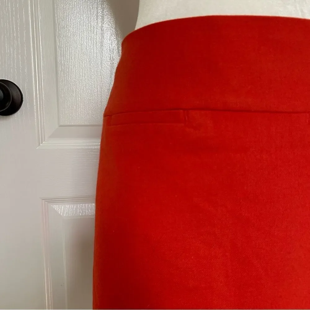 GAP Women’s Orange Wool Lined Zip Up Mini Skirt Size 4 - Picture 4 of 14